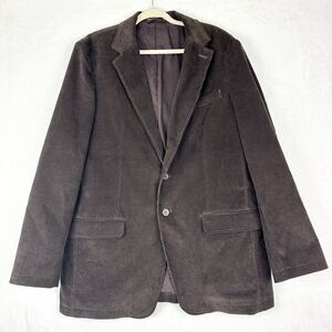 Vintage LL Bean Corduroy Jacket Blazer Sports Coat Mens 44 Tall Brown Two Button